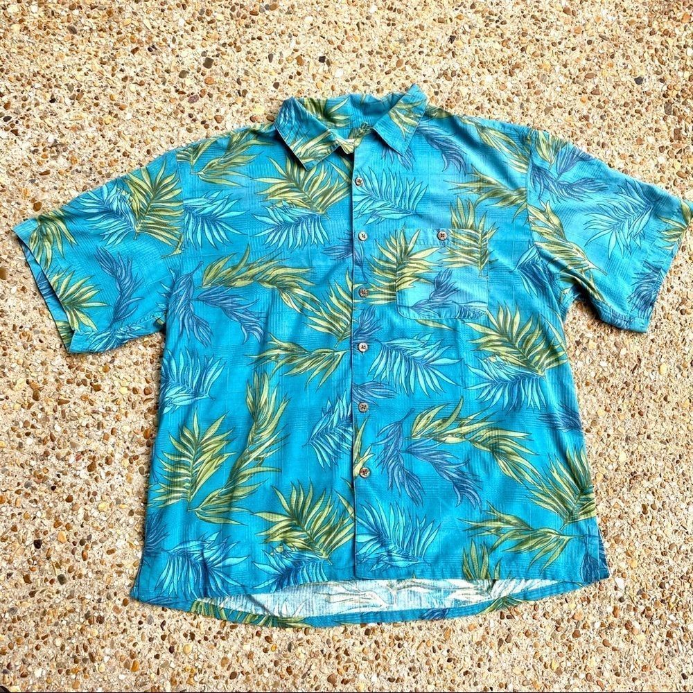 Men’s Like New Island Republic Silk Tropical Shirt